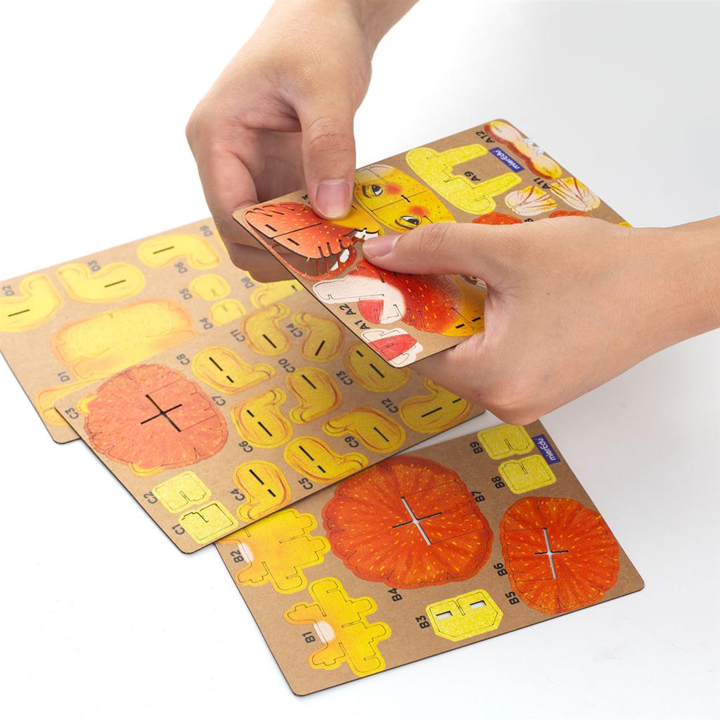 3D Construction Puzzle - Lion