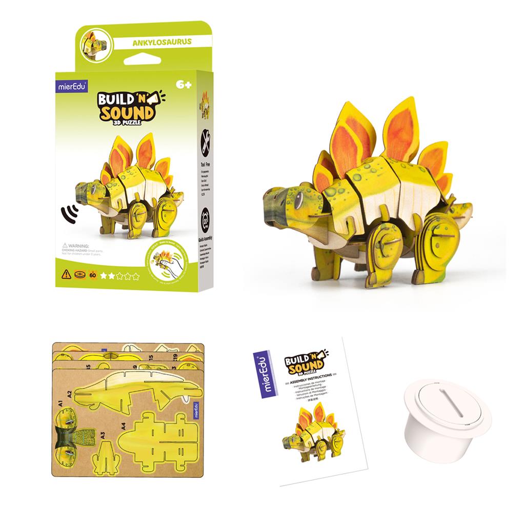 3D Puzzle Construction - Stegosaurus