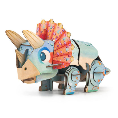 3D Puzzle Construction - Triceratops
