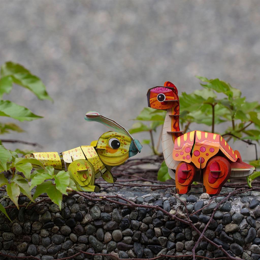 3D Puzzle Construction - Parasaurolophus