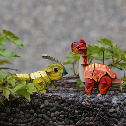 3D Puzzle Construction - Parasaurolophus