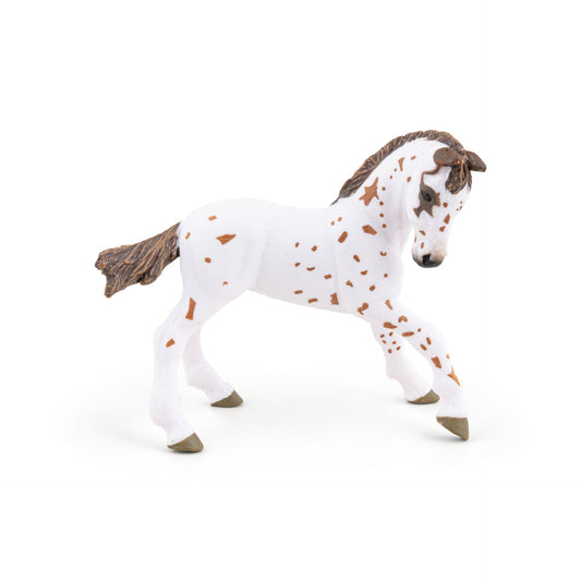 Figurine Poulain appaloosa brun