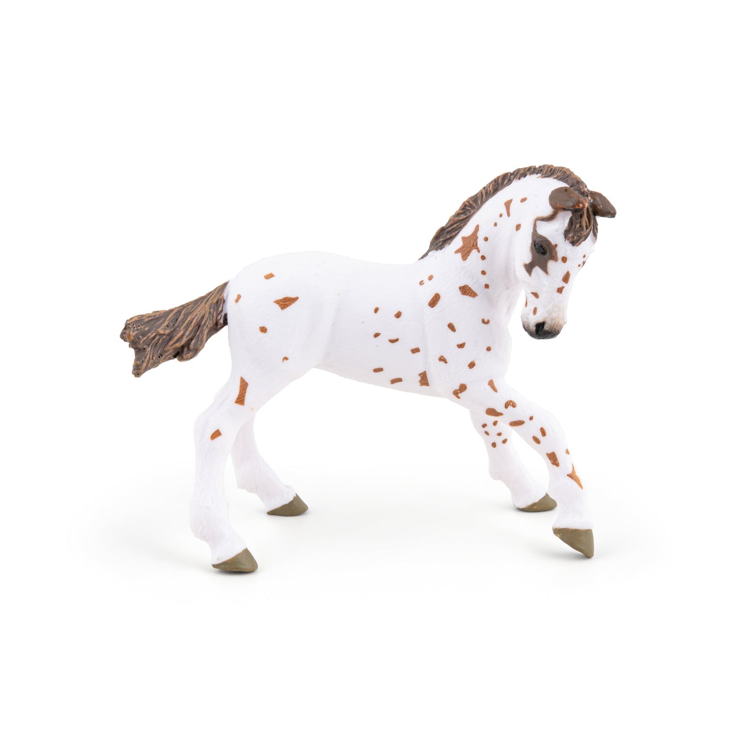 Figurine Poulain appaloosa brun Papo - cheval