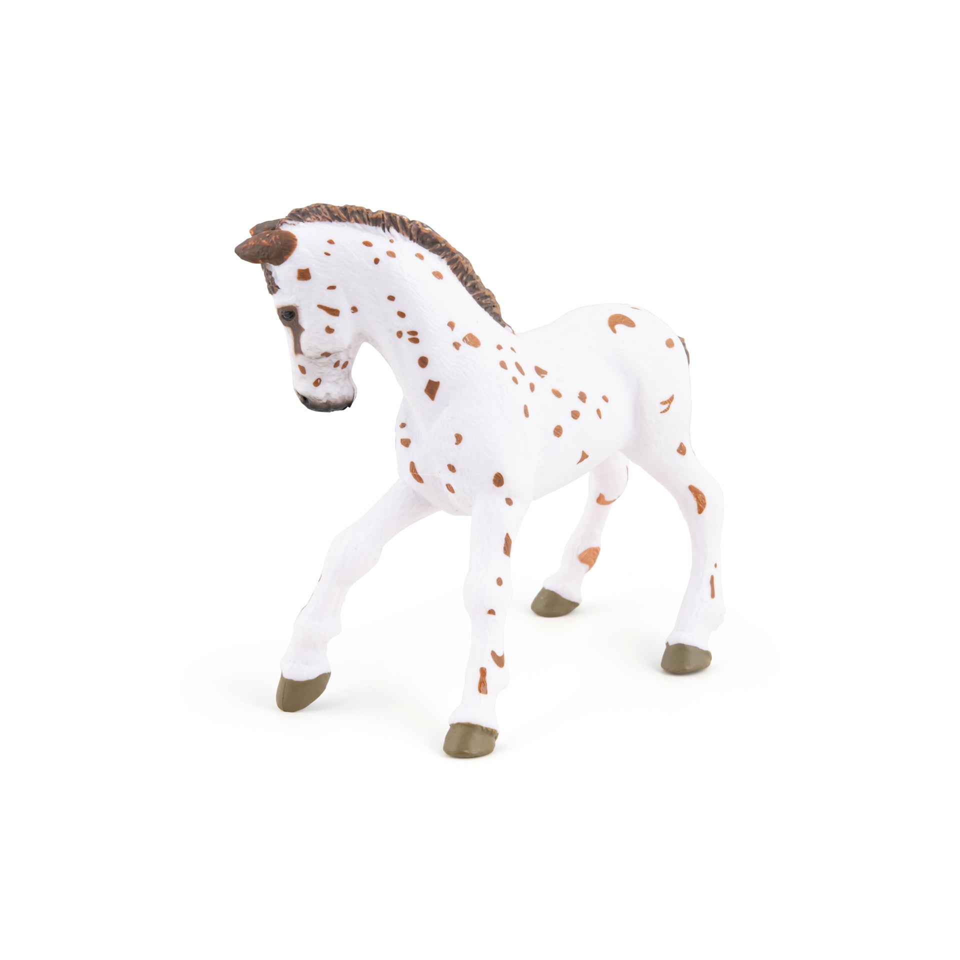 Figurine Poulain appaloosa brun Papo - cheval