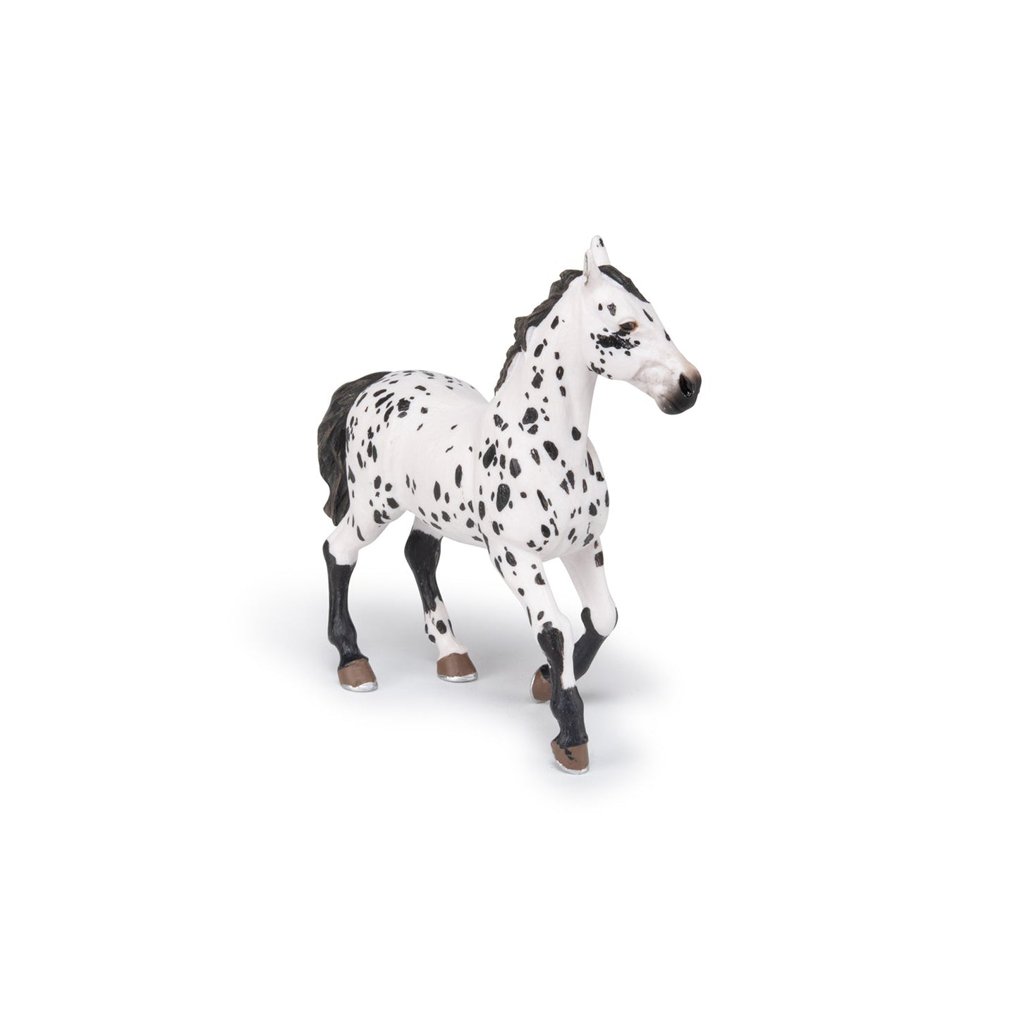 Figurine Cheval appaloosa noir