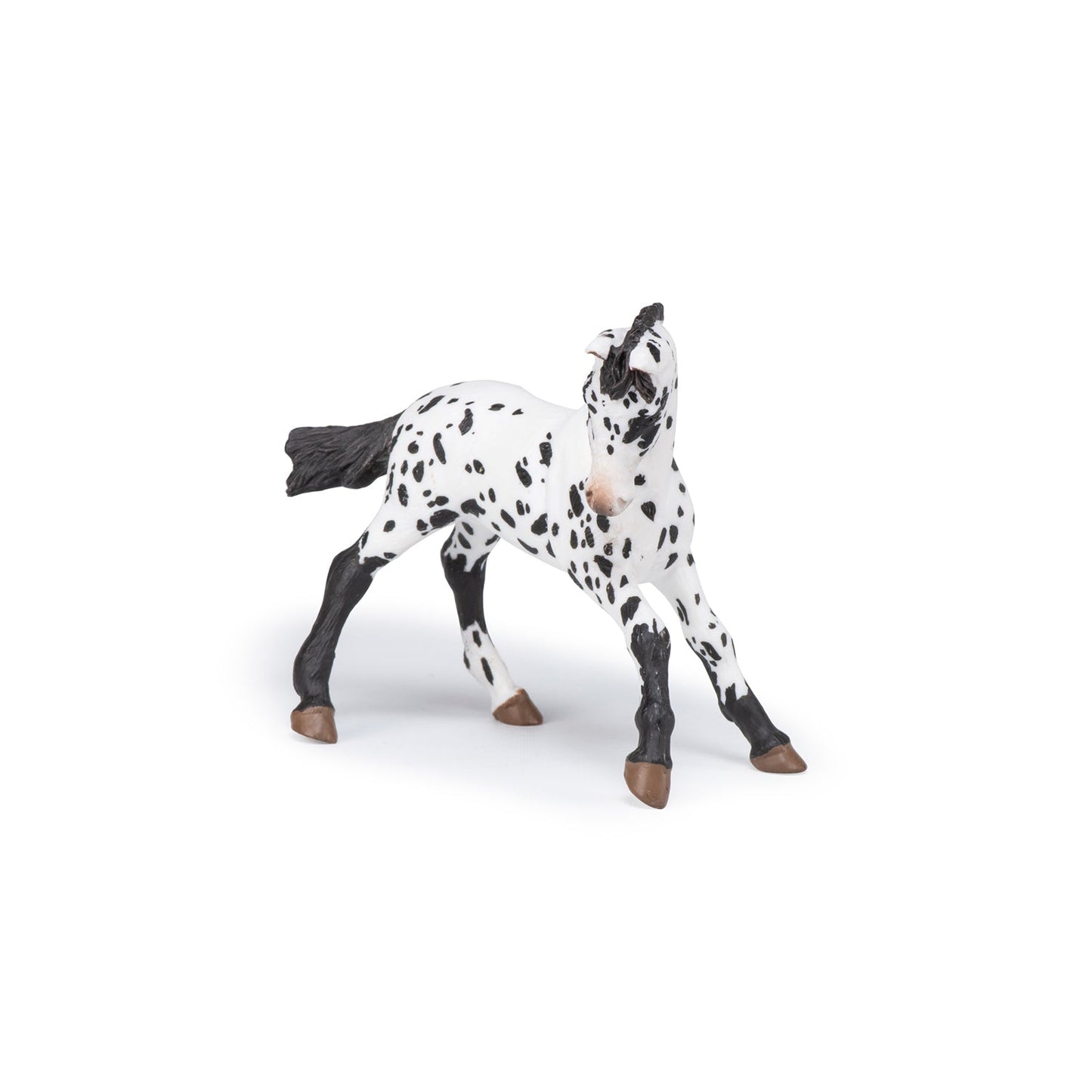 Figurine Poulain appaloosa noir