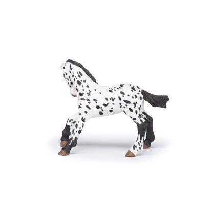 Figurine Poulain appaloosa noir