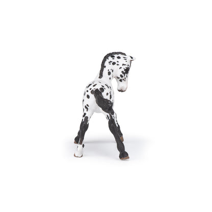 Figurine Poulain appaloosa noir