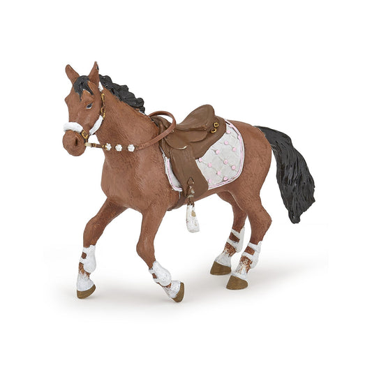 Figurine Cheval de la cavalière fashion hiver