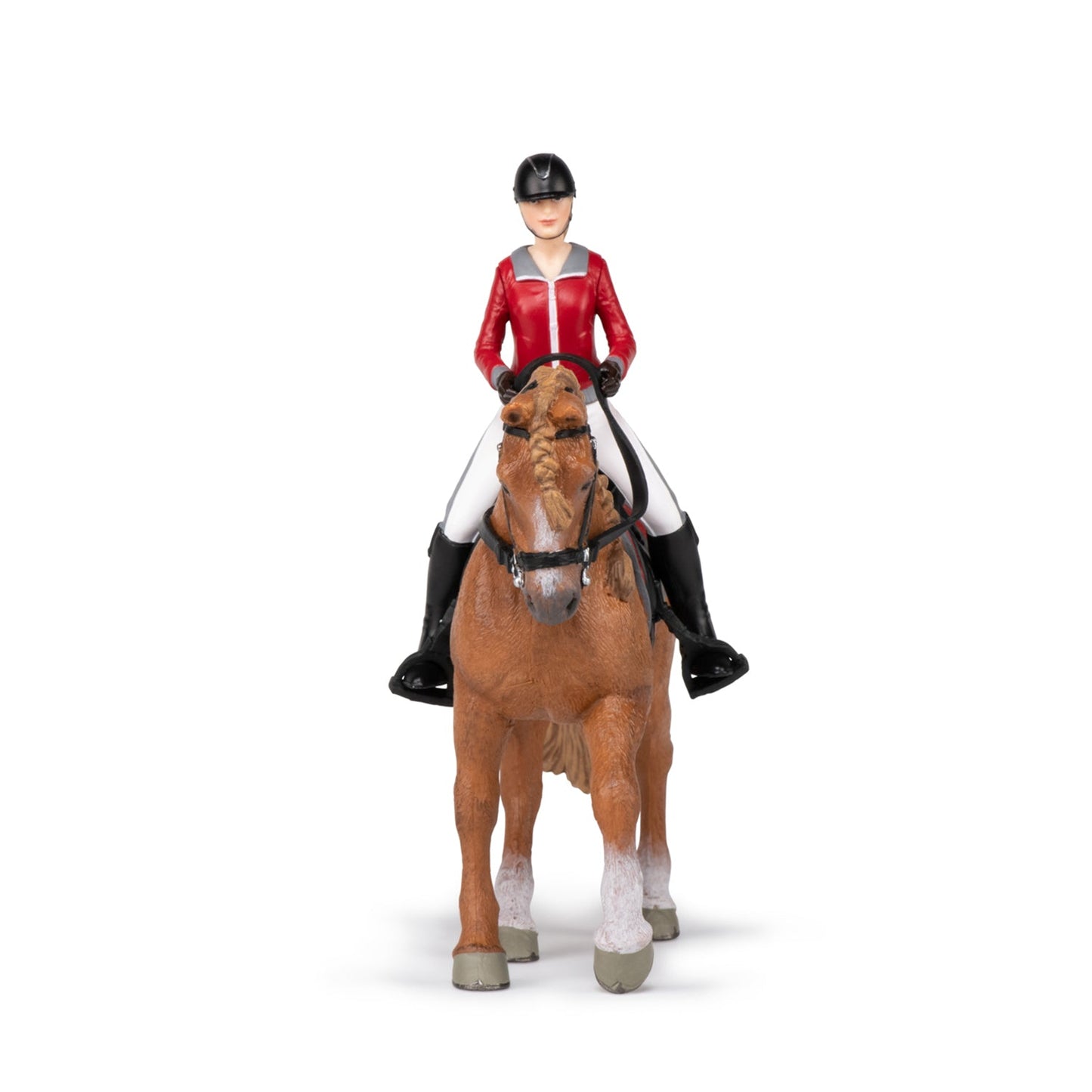 Figurine Cheval de promenade et sa cavalière Papo - cheval