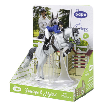 Figurine Pénélope et Mylord Papo - cheval