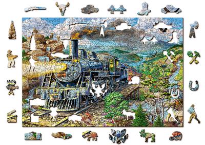 Wooden City Puzzle: RAILWAY 505/50, en bois, 8+