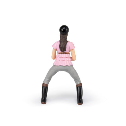Figurine Cavalière fashion rose