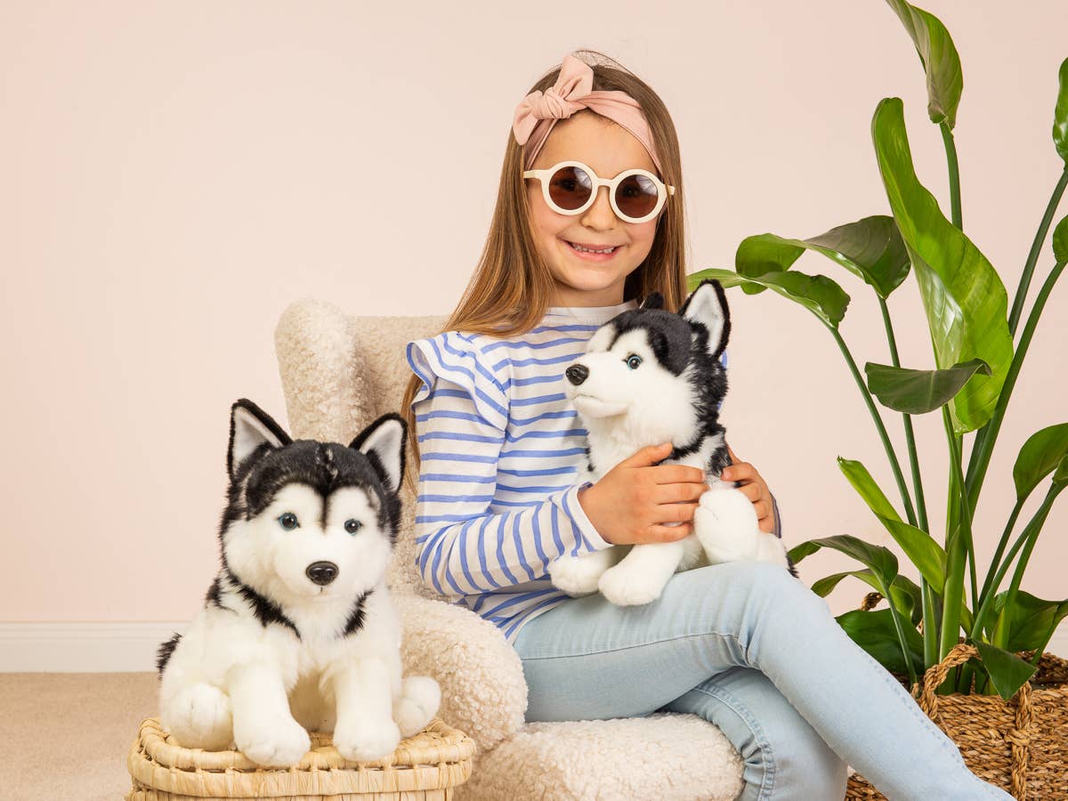 Sitting Husky Plush Toy