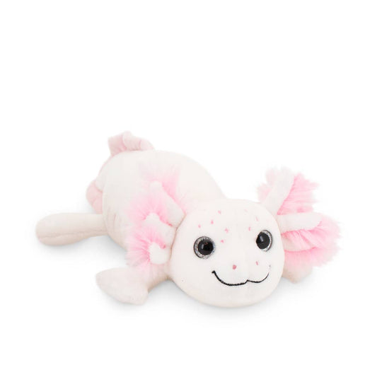 White axolotl plush toy, 20 cm