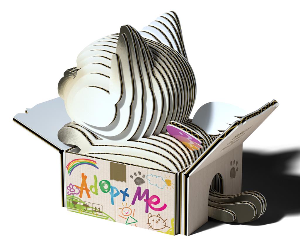 EUGY 3D - Katzen - Mokka