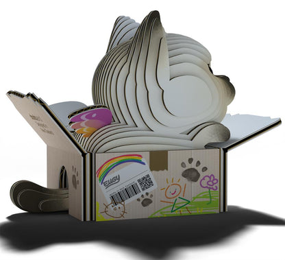 EUGY 3D - Katzen - Mokka