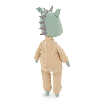 Andy the Dragon Plush Toy: Beige outfit and mermaid tail set - 29 cm