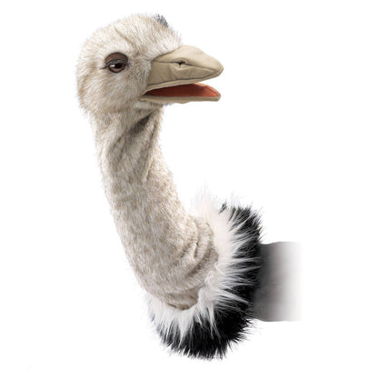 Marionnette à main Bird Strauss pour la scène de marionnettes 2872/ Ostrich Stage Puppet Folkmanis réaliste