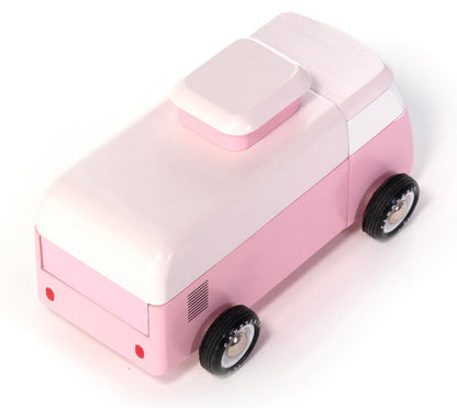 Candycar World Wooden Car - Pink Beach Van