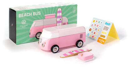 Candycar World Wooden Car - Pink Beach Van