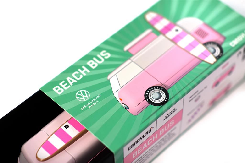 Candycar World Wooden Car - Pink Beach Van