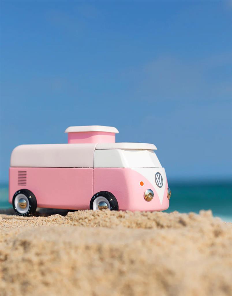 Candycar World Wooden Car - Pink Beach Van