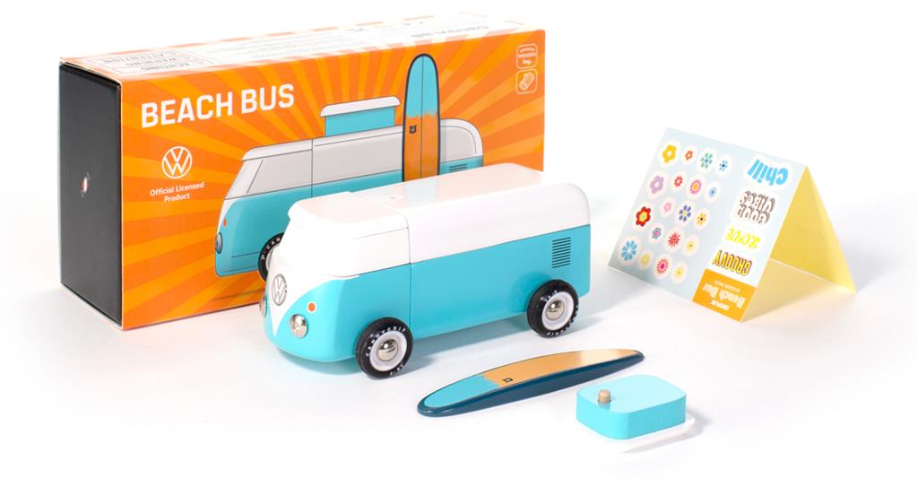 Candycar World Wooden Car - Ocean Beach Van