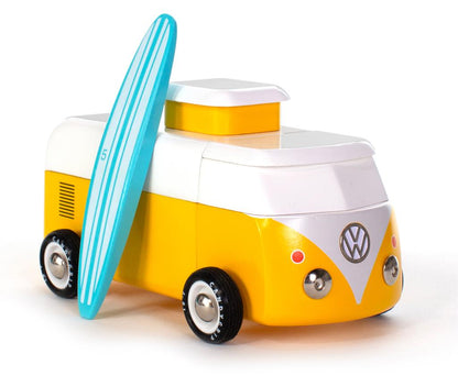 Candycar World Wooden Car - Yellow Beach Van