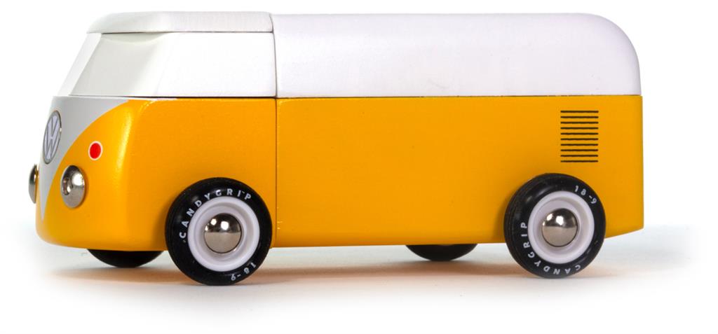 Candycar World Wooden Car - Yellow Beach Van