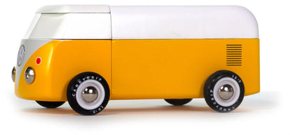 Candycar World Wooden Car - Yellow Beach Van