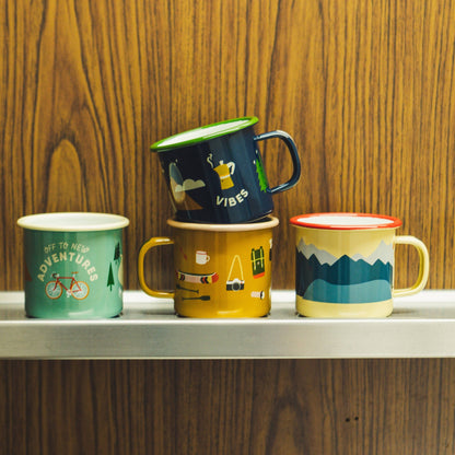 “Bike Adventure” enamel mug