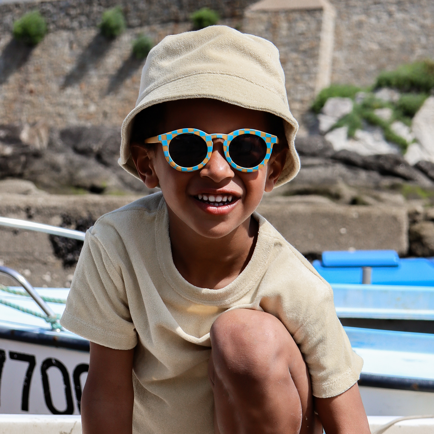 Kids' Sunglasses - CAT 3 - Matchy Blue Gingham