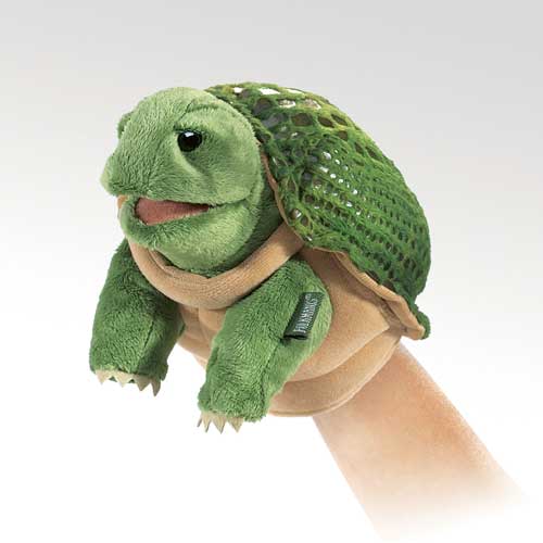 Marionnette à main Petite tortue Folkmanis réaliste