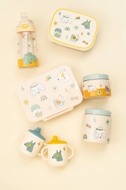 Isolierte Edelstahl-Trinkflasche für Kinder mit lustigem Hundemotiv