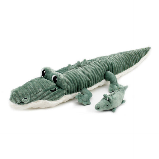 LES PTIPOTOS - KROKODIL MAMA & BABY GRÜN 57 CM
