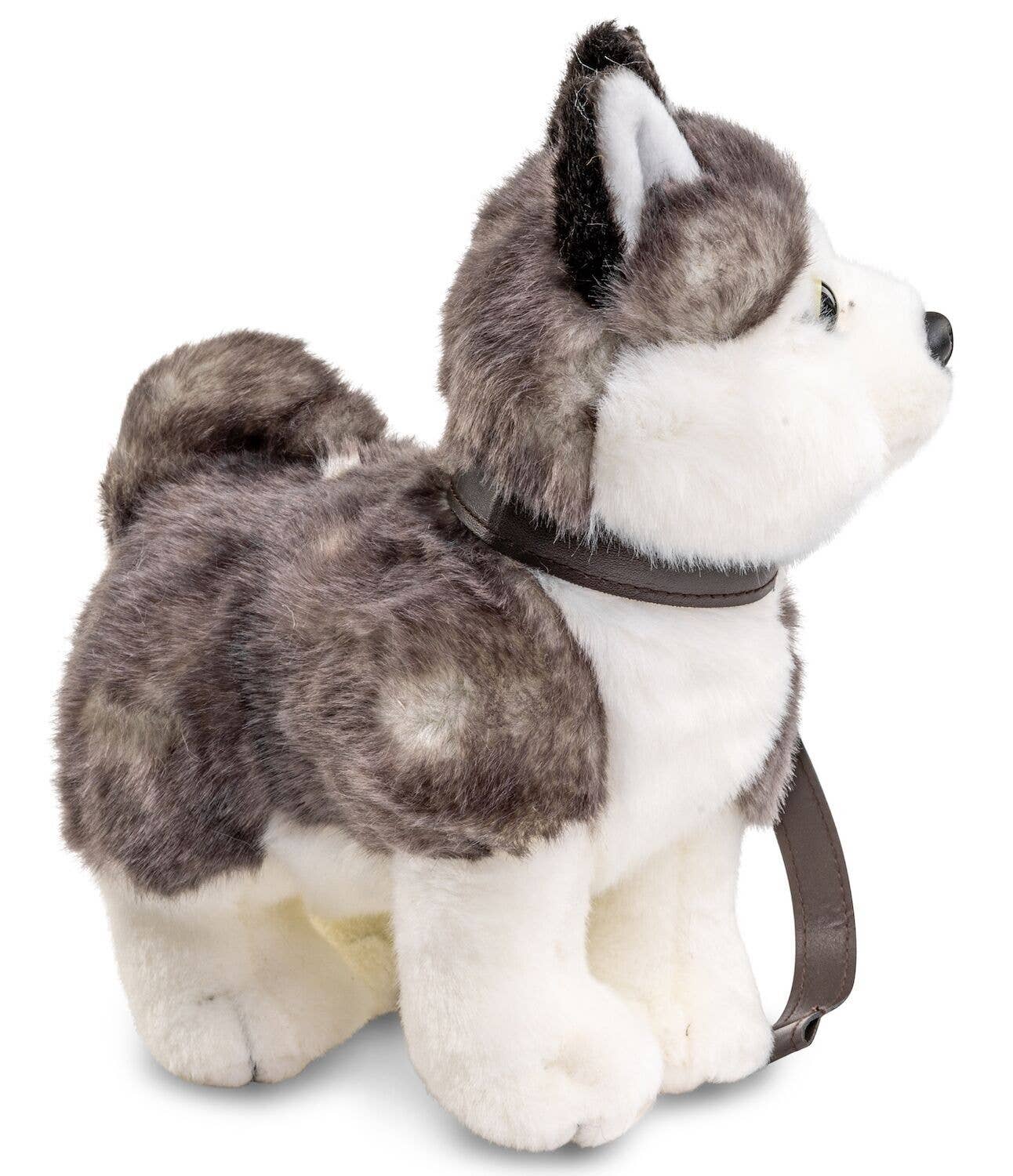 Husky Puppy Plush Toy with Leash