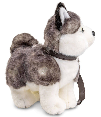 Husky Puppy Plush Toy with Leash