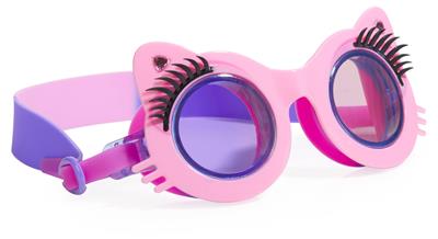 Bling2o LUNETTES DE NATATION: PAWDRY HEPBURN - Rose et Bottes, rose, silicone, sangle réglable, Protection UV à 100 %, anti-buée, en boîte de rangement transparente, 6+