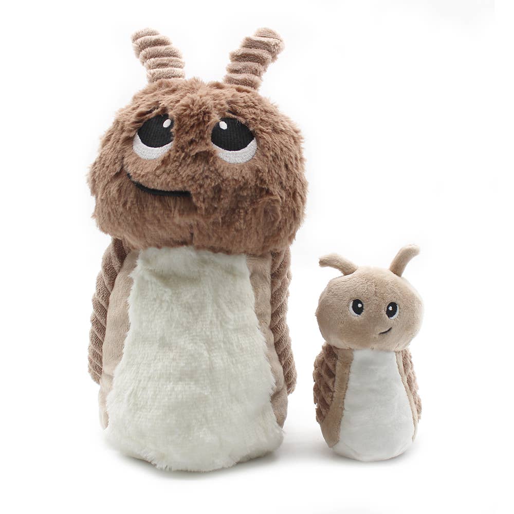 Peluche Ptipotos Maman et Bébé Escargot - Marron
