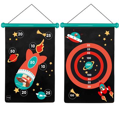 Scratch Active Play: JEU DE FLÉCHETTES MAGNÉTIQUES Espace 36x55cm, imprimé en double face, en tube, 5+