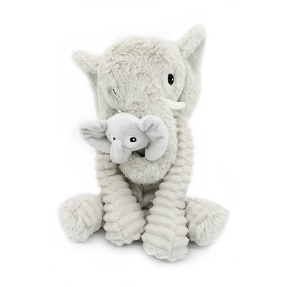 Plüschtier Elefant Dimoitou Mama und Baby hellgrau – Les Ptipotos