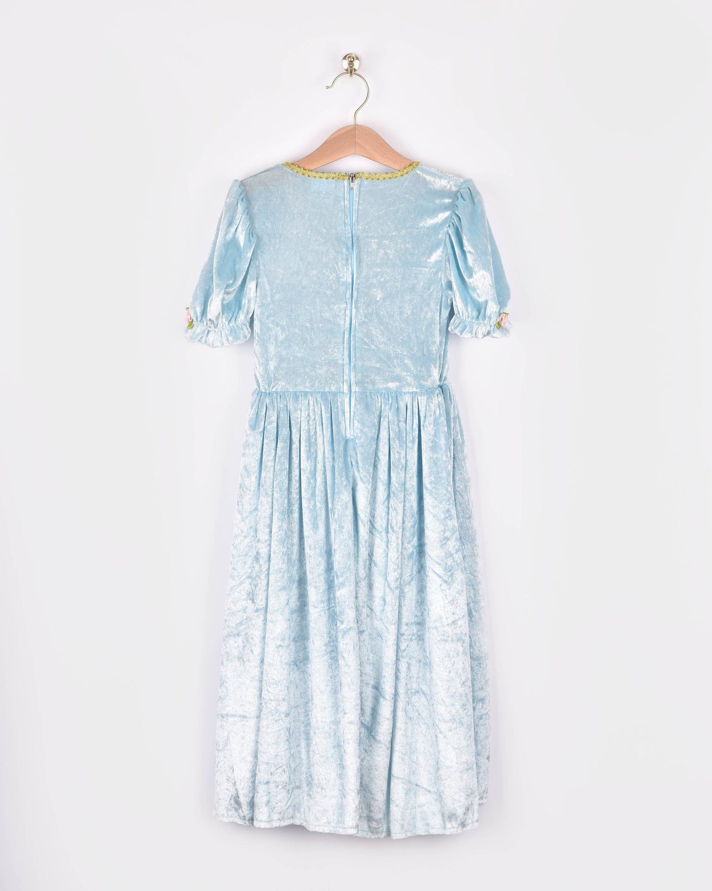 Robe de princesse en velours bleu clair 110-116 cm 4-6 ans