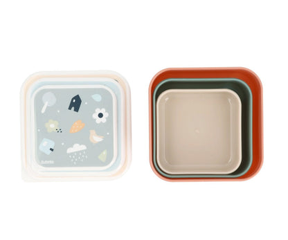 3 Geometric Nature Lunch Boxes