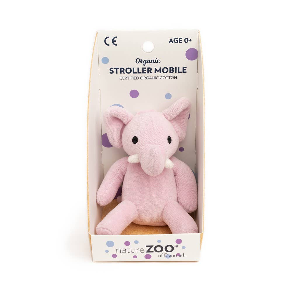 Elefanten-Kinderwagen-Mobile – Helllila