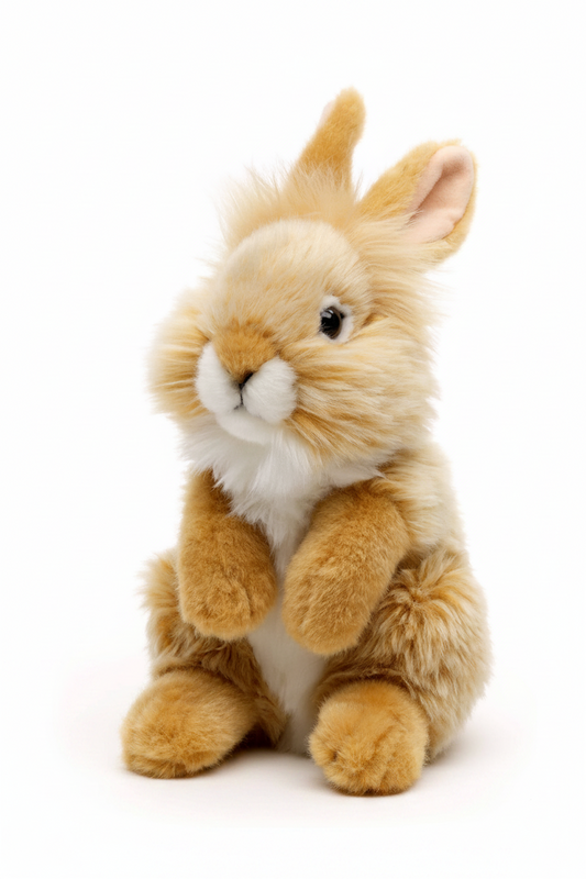 Angora-Kaninchen-Plüschtier, stehend (beige)