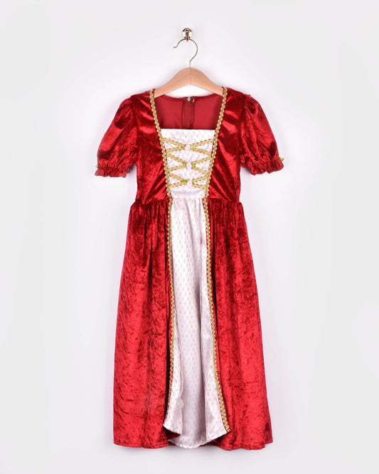 Robe de princesse en velours rouge taille 110-116 cm 4-6 ans