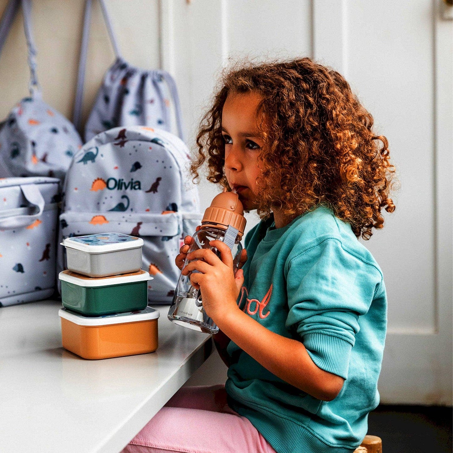 Dinosaur World Plastic Water Bottle