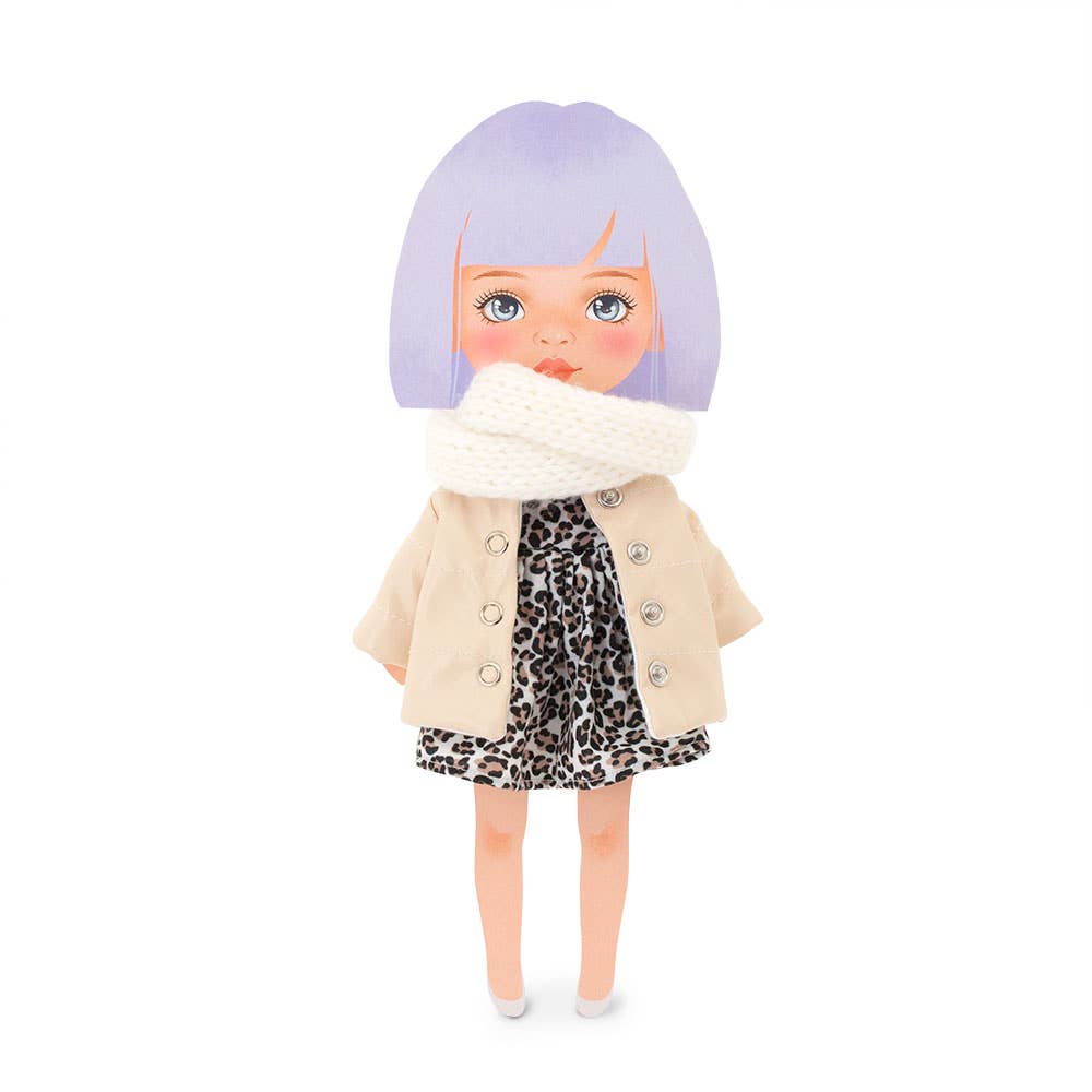 Clothing set: feathered leather jacket, 28 cm