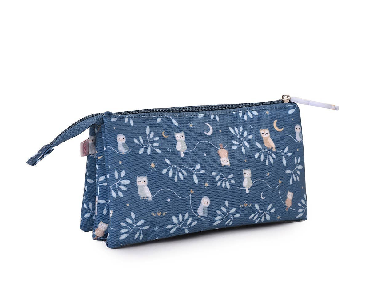 Trousse à Crayons 3 Compartiments Forêt Magique